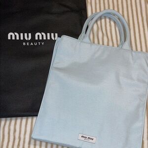 Miu Miu Sky Blue Tote Bag